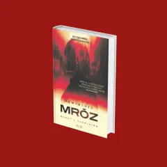 Okładka książki Remigiusza Mroza "Głosy z zaświatów" z mroczną, symboliczną grafiką i cytatami.