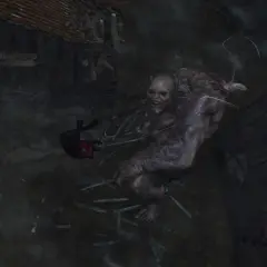 Potwór z przerażającą twarzą i ludzką postacią w powietrzu. Tak wygląda świat według zombie.