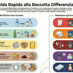 Guida rapida alla raccolta differenziata: plastica, vetro, carta, organico e indifferenziato. Impara dove gettare ogni rifiuto per una corretta ricerca.