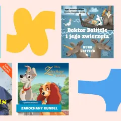 Kolekcja najlepszych audiobooków dla dzieci: Basia i basen, Doktor Dolittle, Mary Poppins, Zakochany Kundel i Lil.