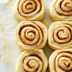 Frisch gebackene Zimtschnecken, bereit für mehr Nährstoffe. Diese proteinreichen Leckereien sind ein Genuss.