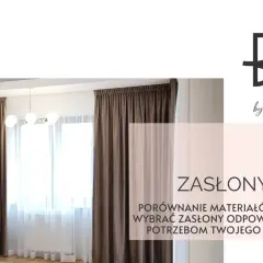 Elegancka brązowa kurtyna i białe firanki tworzą przytulną atmosferę. Poradnik "Jak wybrać zasłony" od Bagdad.