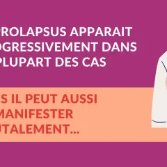 Le prolapsus apparaît progressivement, mais un traitement naturel peut aider. Illustration d'une blouse médicale avec un stéthoscope.