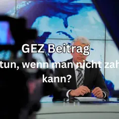 Nachrichtensprecher erklärt, was tun, wenn man nicht zahlen kann. GEZ-Beitrag.