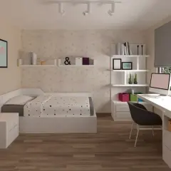 Dormitorio juvenil con estudio: Claves para diseño y funcionalidad