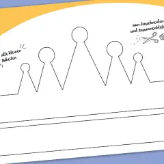 Sagoma di una corona da stampare per creare un accessorio fai-da-te. Perfetta per piccole teste reali!