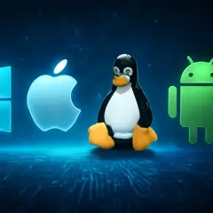 Logos de Windows, Apple, Linux y Android. ¿Cómo saber qué ordenador tengo?