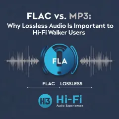 FLAC vs. MP3: Can you hear the difference? This graphic highlights why lossless audio is crucial for Hi-Fi Walker users.