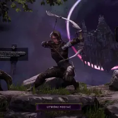 Łuczniczka w pozie bojowej na tle kosmicznego krajobrazu, ekran wyboru trybu gry w Last Epoch, z opcją Hardcore.
