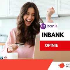 Szczęśliwa kobieta z kartą płatniczą i laptopem. Czy inbank to dobry bank? Sprawdź opinie!