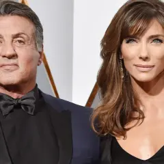 Sylvester Stallone z żoną Jennifer Flavin na czerwonym dywanie.
