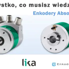 Dwa enkodery absolutne, jeden z trzema złączami, drugi z wałem. Porównanie enkoderów absolutnych a inkrementalnych.