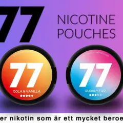 Fyra dosor med 77 nikotinpåsar: Ice Mint, Cola & Vanilla, Bubbly Fizz och Sour Bliss. Ett svalt snus för alla smaker.