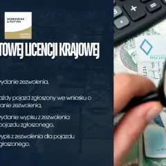Koszty transportowej licencji krajowej: 1000 zł za wydanie zezwolenia, 100 zł za pojazd, 10 zł za wypis.