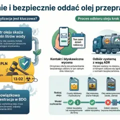 Gdzie oddać zużyty olej silnikowy? Dowiedz się o procesie odbioru, karach za nielegalne pozbycie się odpadu i obowiązkowej rejestracji w BDO.