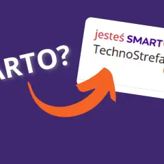 WARTO?" obok karty z napisem "jesteś SMART! TechnoStrefa" i liczbą 2. Dowiedz się, allegro smart co to jest i czy warto!