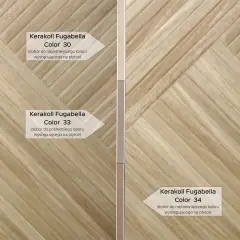 Jak dobrać fugę do płytek? Przykłady fug Kerakoll Fugabella: Color 30 (do najjaśniejszego koloru), Color 33 (do pośredniego), Color 34 (do najciemniejszego).