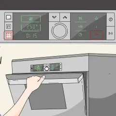 Maintenir le bouton avec le cadenas enfoncé pour réinitialiser le four Bosch.