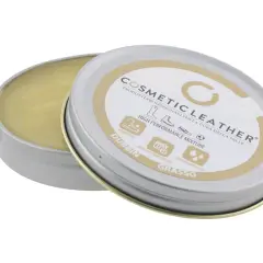 Boîte ouverte de graisse pour chaussures en cuir, "Cosmetic Leather", pour nourrir et imperméabiliser.
