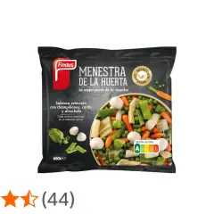 Bolsa de menestra de verduras Findus con champiñones, cardo y alcachofa. La mejor parte de la cosecha.