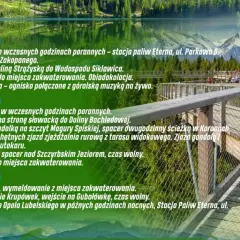 Plan wycieczki z Zakopanego na Słowację: Dolina Strążyska, Magura Spiska, Szczyrbskie Jezioro, Krupówki.