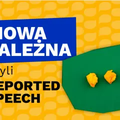 Mowa zależna, czyli reported speech po angielsku. Trzy pomięte kartki symbolizują słowa do przekazania.