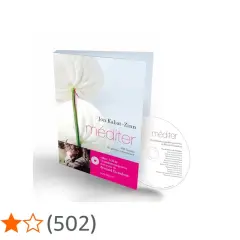 Livre "Méditer" de Jon Kabat-Zinn avec un CD de méditations guidées. Le prix moyen d'un CD de musique peut varier, mais ce coffret est une invitation à la pleine conscience.