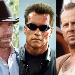 Chuck Norris w kapeluszu, Arnold Schwarzenegger z bliznami i Bruce Willis w podkoszulku. Trzech legendarnych, starzy aktorzy kina akcji.