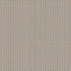 A close-up of a beige knit fabric. The pattern is a series of vertical, V-shaped stitches, creating a ribbed texture.