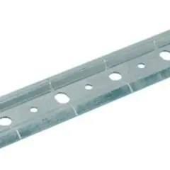 Barra reggipensili in metallo con fori, ideale per creare strutture di supporto. Ecco come funziona per fissaggi sicuri.