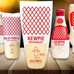 Various Kewpie mayonnaise bottles and jars. Does Kewpie mayo need to be refrigerated? Check the label for storage instructions.