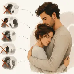Un abbraccio che non ti fa reprimere i sentimenti d'amore, ma ti accoglie senza dubbi, svalutazioni o tradimenti.