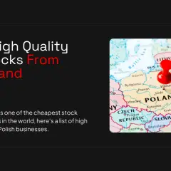 Mapa Polski z pinezką, prezentująca "8 High Quality Stocks From Poland". Idealne dla inwestorów szukających selektywnych akcji polskich.