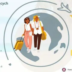 Dwie kobiety z walizkami przygotowują się do podróży do egzotycznych krajów, dbając o szczepienia i zdrowie.