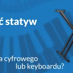 Czarny, składany stojak na keyboard w kształcie litery X, idealny do pianina cyfrowego.
