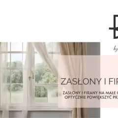 Eleganckie firany na szynach, które optycznie powiększają przestrzeń. Jasne zasłony i firany tworzą przytulną atmosferę.