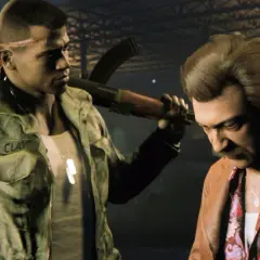 Clay z Mafia 3 grozi bronią playboyowi.