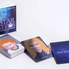Das Kartenset "Star Seeds" von Birgit Fischer mit Praxisbuch und Karten, darunter "Sternenvolk Menschen" und "Ashtar Sheran".