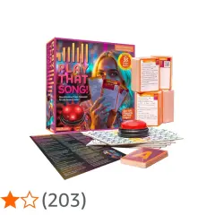 Spielmusik erraten: Das "Play That Song!" Brettspiel mit Buzzer und vielen Fragen. Wer kennt die meisten Songs?