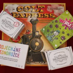 Gry na imprezę: Colt Express, Wirus!, Odjechane Jednorożce i Karty Dżentelmenów. Idealne na spotkanie ze znajomymi.