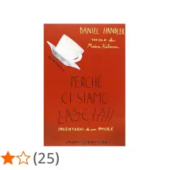 Copertina del libro "Perché ci siamo lasciati", un inventario di un amore, con una tazzina rovesciata. Nonostante tutto, ci amiamo.