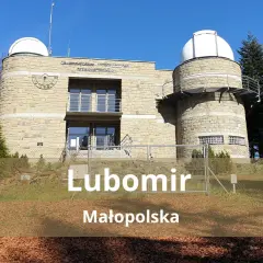 Obserwatorium astronomiczne na szczycie Lubomir w Beskidzie Wyspowym. Piękny dzień na odkrywanie szlaków.