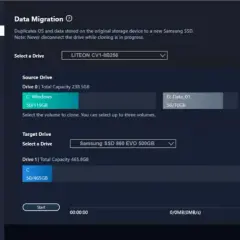 Samsung Data Migration-Tool für Windows 11: Klonen Sie Ihre C:-Partition auf eine Samsung SSD.