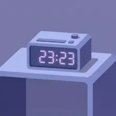 Cyfrowy zegar pokazuje 23:23. Może to być znak, że czas na sen, lub symbol czegoś więcej.