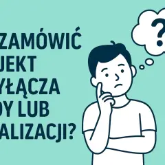 Zastanawiasz się, kto robi projekt przyłącza wody lub kanalizacji? Ilustracja przedstawia młodego mężczyznę z pytajnikiem nad głową.