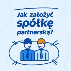 Jak założyć spółkę partnerską? Ilustracja przedstawia dwóch mężczyzn w garniturach, symbolizujących współpracę w biznesie.