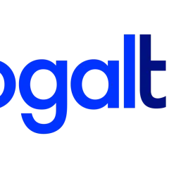 Logalty firma digital: el logo azul de la empresa.