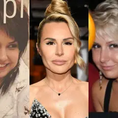 Trzy zdjęcia Blanka Lipińska przed operacjami. Widoczna metamorfoza twarzy i stylu.