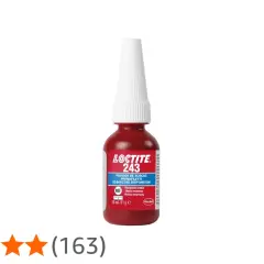 Botella roja de Loctite 243, fijador de roscas. Ideal para evitar que las roscas se aflojen.