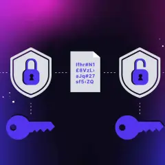 Des documents, des clés et des cadenas symbolisent la protection de la donnée chiffrée.